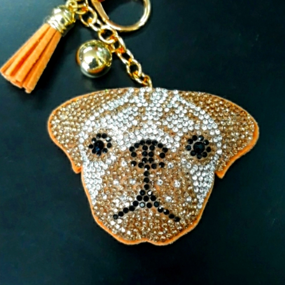 Sparkly Dog Keychain New